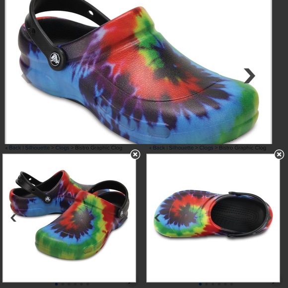crocs bistro tie dye
